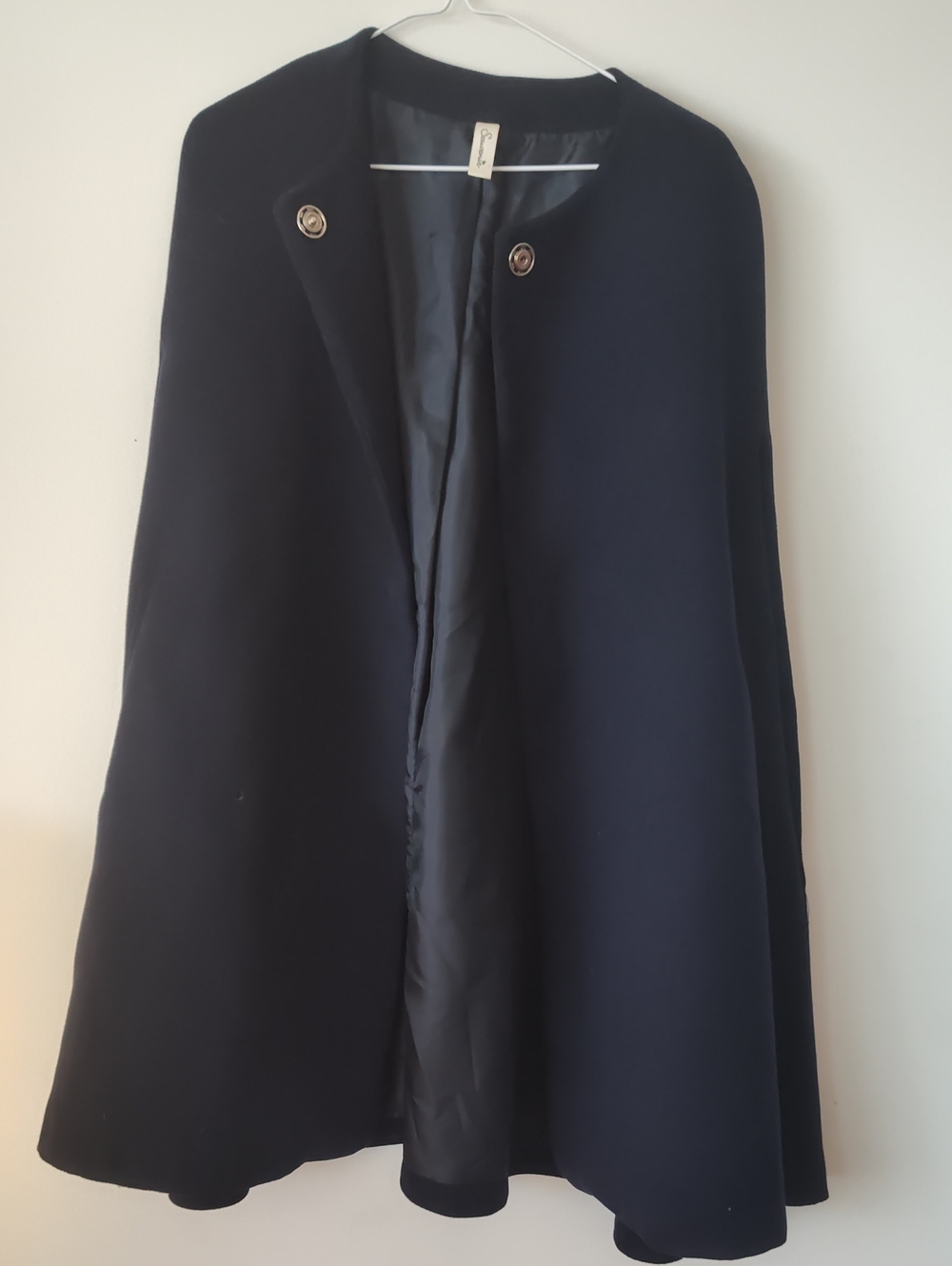 Souvenir navy A-Line Sleeveless cape Coat